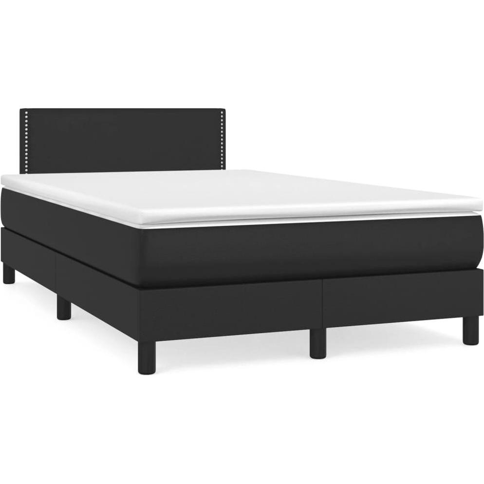 VidaXL, Bett, Bo x springbett mit Matratze & LED 120 x 190 cm Kunstleder (120 x 190 cm)