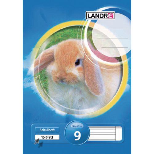 Image du produit Landré A5 cahier d'écolier cousu à cheval 2 fois (A5, À rayures, Couverture rigide)