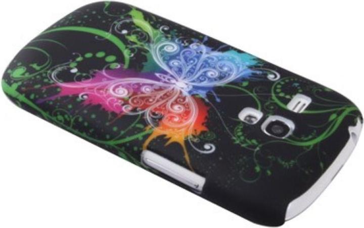 Produktbild König Design Schutzhülle Hard Case Hülle für Handy Samsung Galaxy S3 mini i8190 / i8195 / i8200 Schmetterling (Samsung Galaxy S3 Mini)