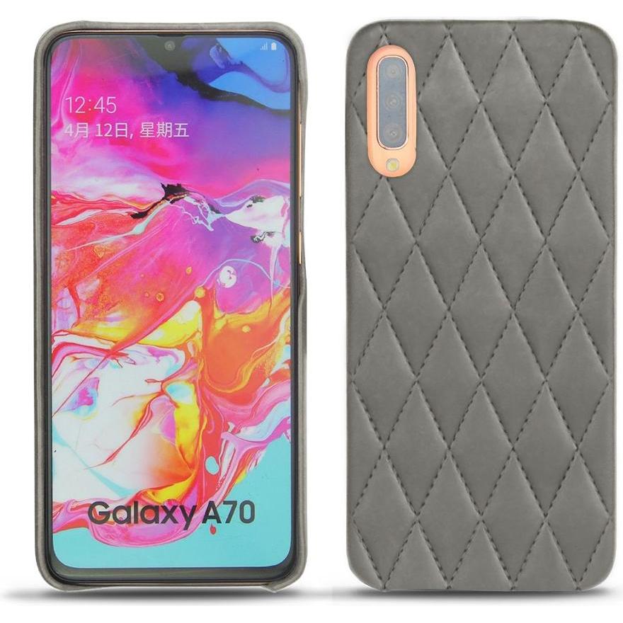 Noreve Lederschutzhülle (Samsung Galaxy A70), Smartphone Hülle, Grau