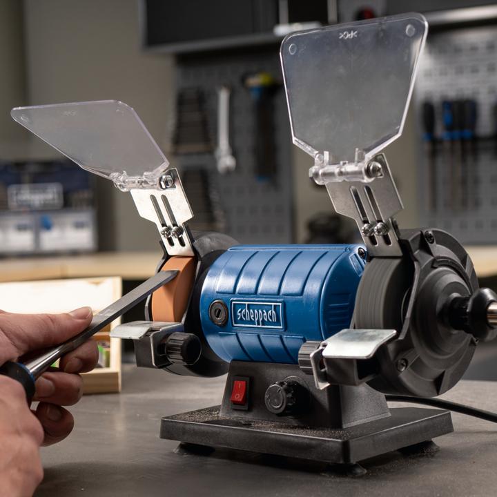 Actual product image Scheppach Double grinder with flexible shaft HG35 (Bench grinder, 120 W)