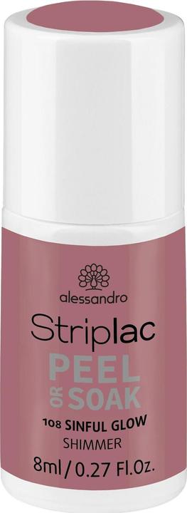Actual product image Alessandro Striplac Peel or Soak Sinful Glow 8 ml (Brown, Beige, Peelable nail polish)