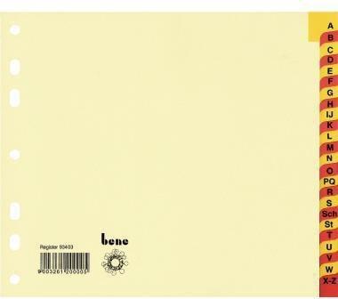 Actual product image Bene A-Z index Use for paper format: DIN A4 Material: recycled cardboard