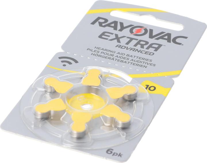 Actual product image Rayovac 10x 6 Stück Hörgerätebatterie Varta HA10, PR70, 4610 (6 pcs., PR70, 90 mAh)