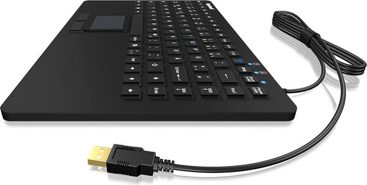 Produktbild KeySonic KSK-5230 IN Silikontastatur mit Touchpad wasserdicht antimikrobisch Industrietastatur hitzebestae... (US, Kabelgebunden)