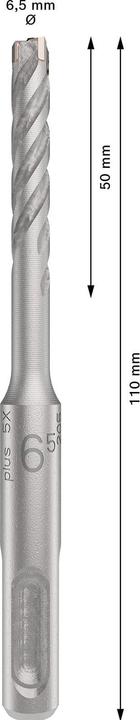 Productafbeelding Bosch Zubehör Broca para martillos perforadores SDS PLUS-5X: 6,5 X 50 X 110 MM CON 4 ARISTAS DE CORTE (6,5 mm)