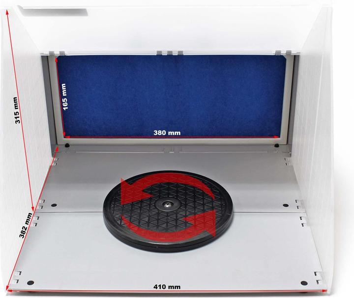 Actual product image Wiltec Airbrush Double Suction Unit 420 6 m³/min Filter Overspray