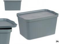 Actual product image Kipit plastic box with lid 24l gray (29.30 cm, 24 l)