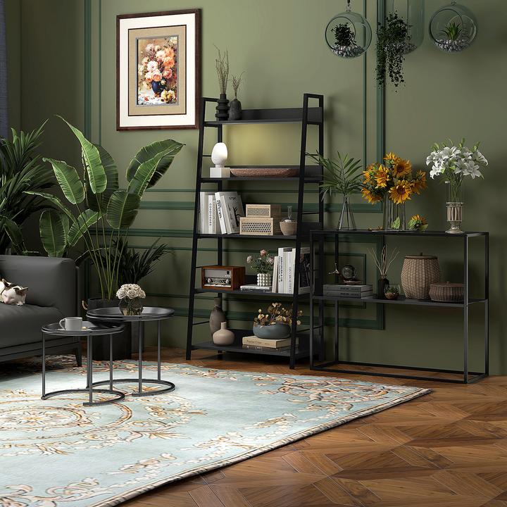 Produktbild Homcom Couchtisch Set Stahl Schwarz