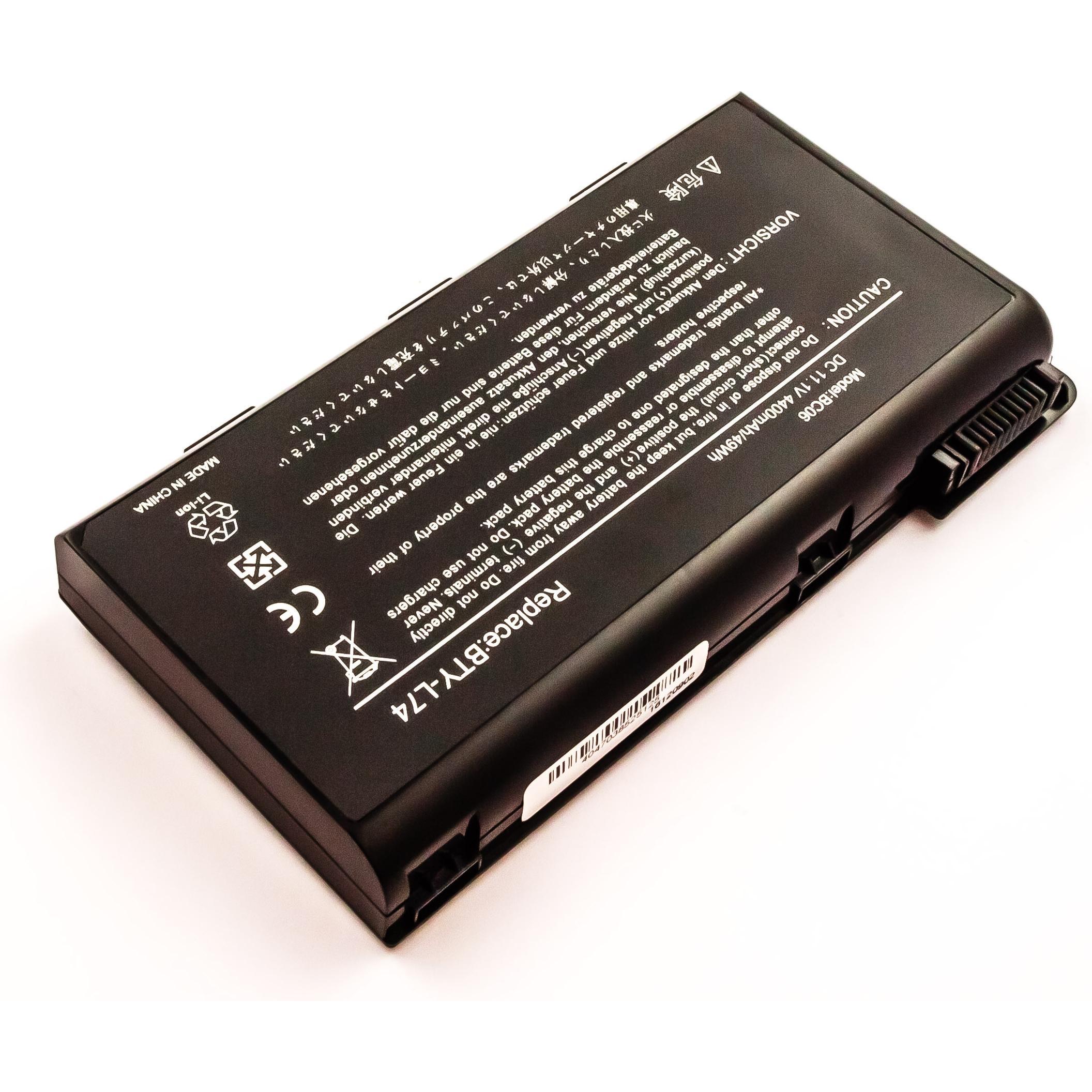 AGI Akku kompatibel mit MSI CX700-T4247VHP - Akku - 4.400 mAh (4400 mAh), Notebook Akku, Schwarz