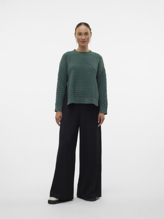 Produktbild Mamalicious Normal geschnitten Rundhals Gerippte Ärmelbündchen Tief angesetzte Schulter Pullover Strickpullover (XXL)