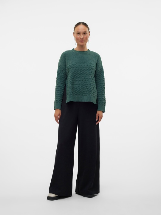 Image du produit Mamalicious Coupe normale Col rond Poignets côtelés Épaule basse Pull-over en maille (XXL)