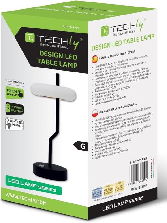 Image du produit Techly Bezprzewodowa lampka LED stołowa dotykowa (120 lm)