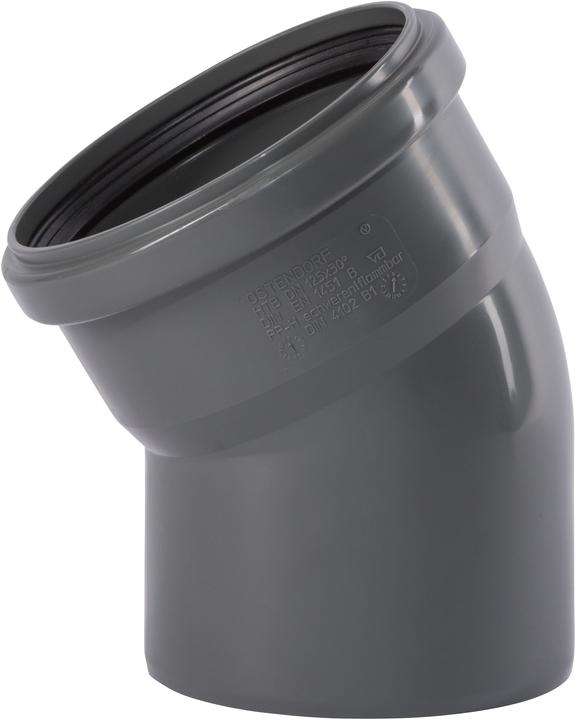 Actual product image Ostendorf HTsafe bend B DN/OD 125, 30degrees (Angled connection)