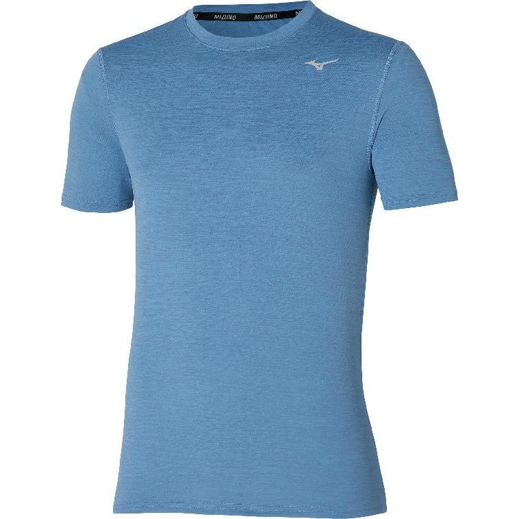Mizuno, Herren, Sportshirt, t-shirt impuse core (L), Blau, L