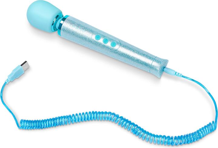 Actual product image Le Wand Petite All That Glimmers Rechargeable Vibrating Massager Blue