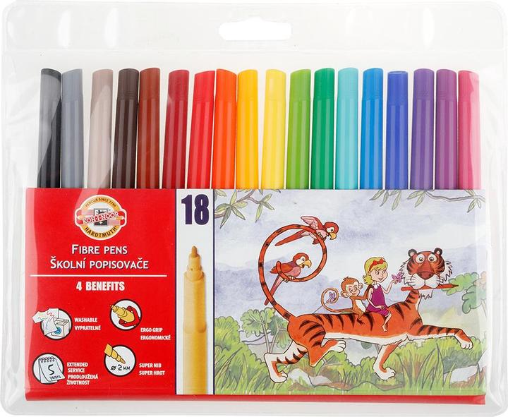 Image du produit Koh-i-Noor Marker 18 Farben (18x)