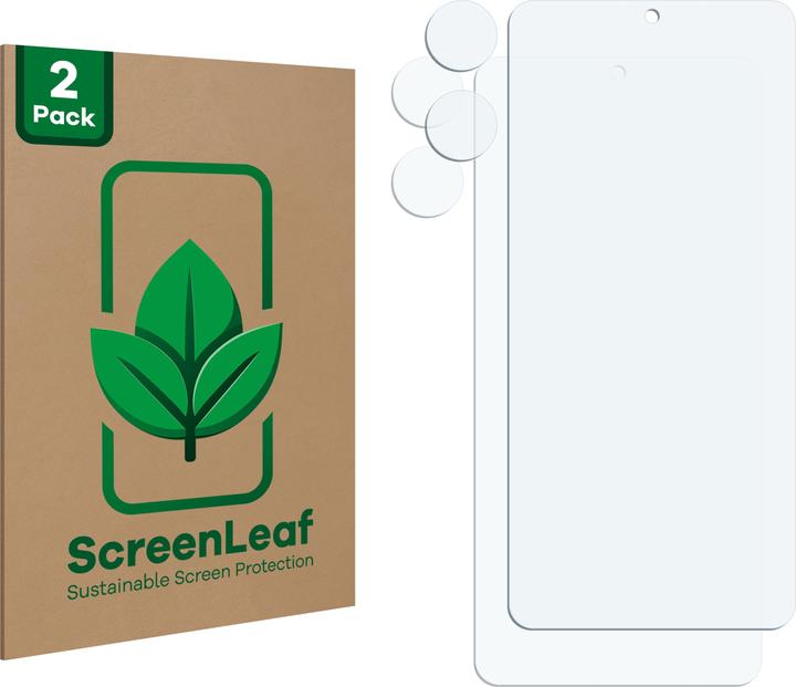 Immagine prodotto ScreenLeaf Pellicola protettiva, Proteggi Schermo Sostenibili, Clear, Antigraffio (2 Pezzo/i, Oppo AX7 Pro)