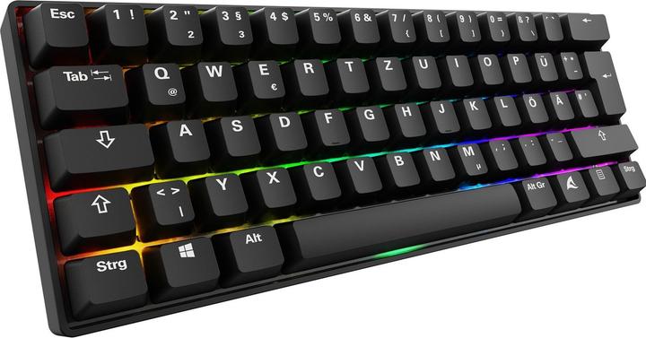 Actual product image Sharkoon SGK50 S4 Gen2 PBT bk Gateron GPRO yellow DE (DE, Cable)