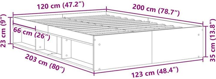 Image du produit vidaXL Bettgestell (120 x 190 cm)
