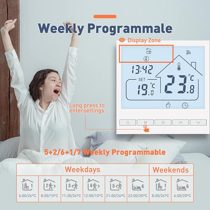 Actual product image Beok controls Water Heater Thermostat, 2pcs WIFI