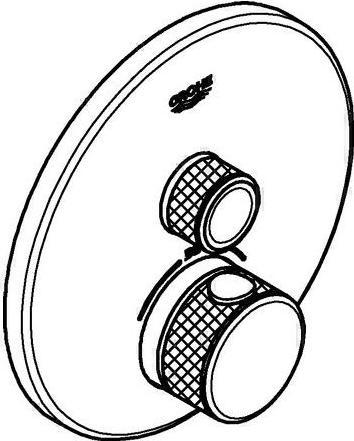 Productafbeelding Grohe Thermostaat GROHTHERM SMARTCONTROL rd 1 ASV co zon