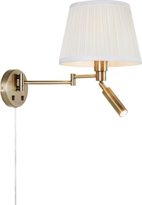 Markslöjd PIVOT Wall 2L Offwhite/Antique Brass (170 lm, E27)