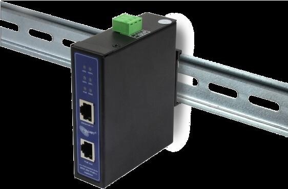 Produktbild Allnet PoE Injektor Industrial MultiGigabit • PoE BT mit Power-Booster (15,4W/30W/90W) • DIN • ALLN (802.3af (PoE), 802.3bt (PoE++), 802.3at (PoE+), 90 W)