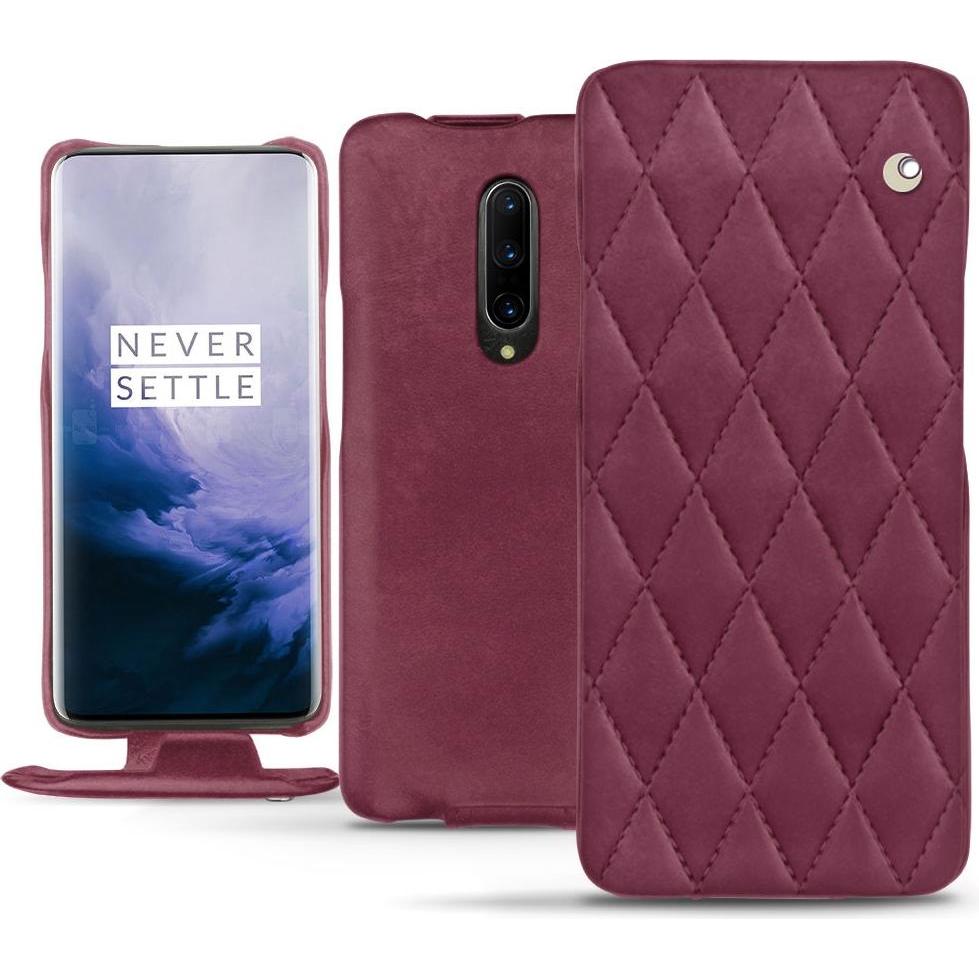 Noreve Lederschutzhülle vertikal (OnePlus 7 Pro), Smartphone Hülle, Violett