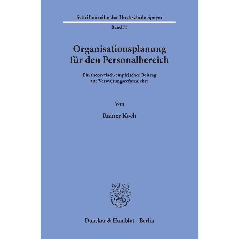 Organisationsplanung für den Personalbereich., Fachbücher von Rainer Koch