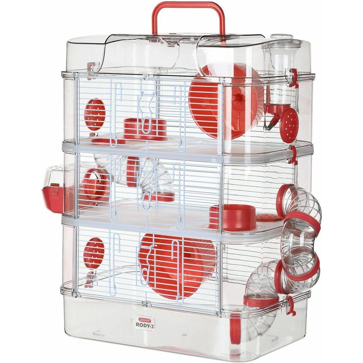Comparer les prix de Zolux - Cage pour petits rongeurs Rody 3 trio rouge grenadine