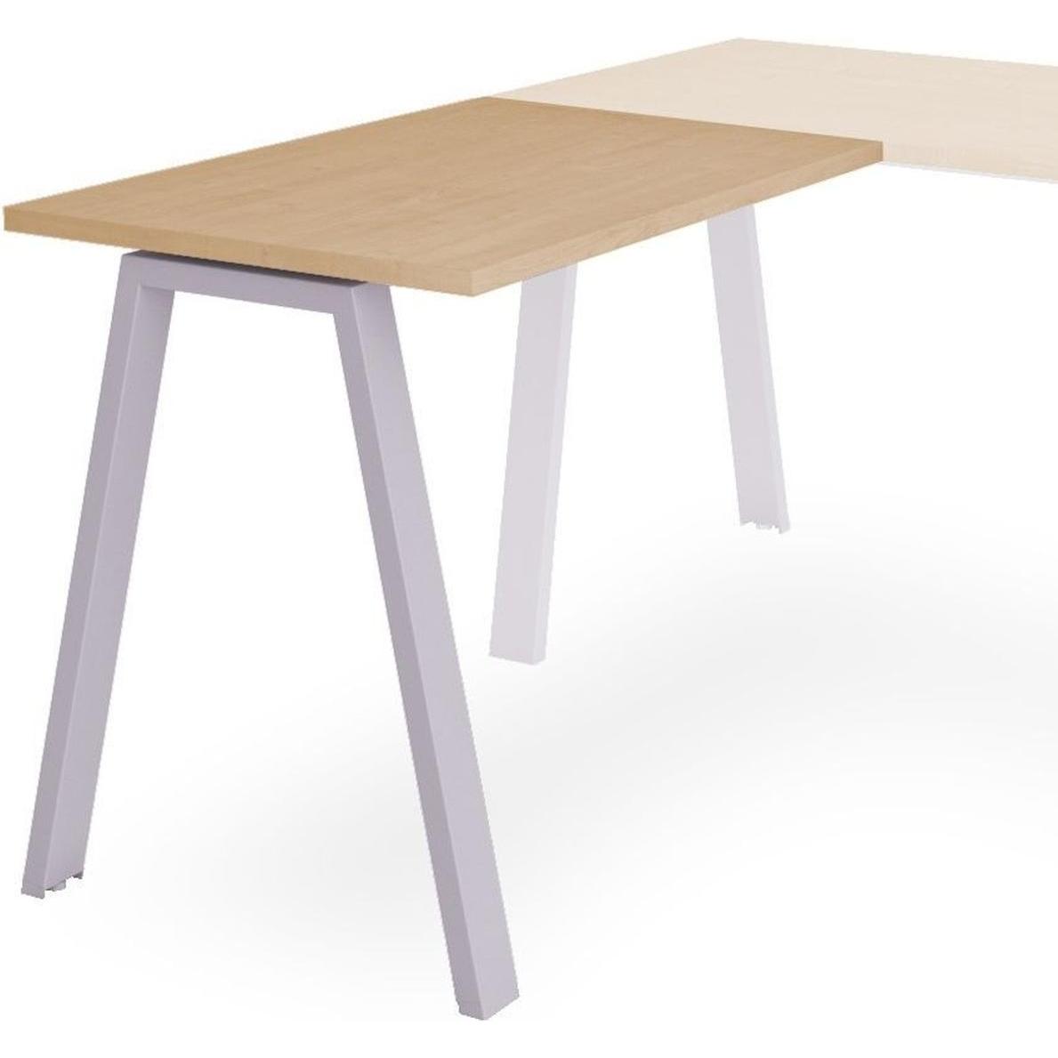 Rocada, Schreibtisch, Anstelltisch Blanca BxTxH 100x60x73cm Gestell grau Platte Melamin buche (100 x 60 x 73 cm)