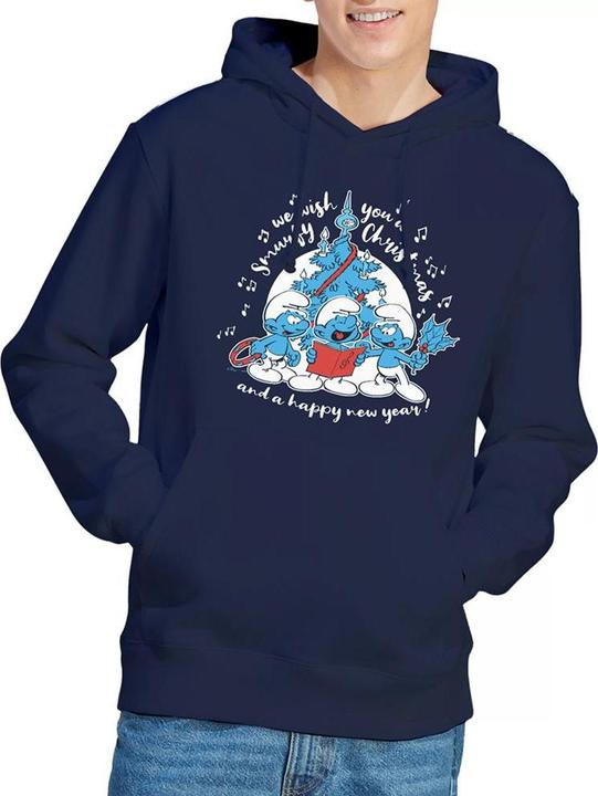 Produktbild The Smurfs Kapuzenpullover weihnachtliches Design (M)