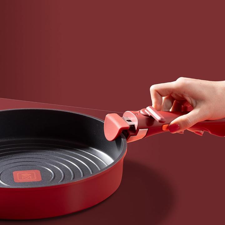 Actual product image MasterPRO Share & Play Stackable Cookware Set with Non-Stick Coating and Heat Indicator (Frying pan, Pot, Cast aluminium)