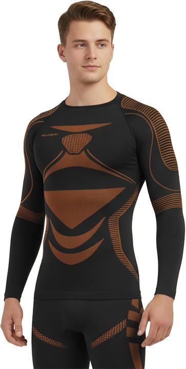 Produktbild Normani 2 x Thermooberteil Langarm Shirt Skiunterwäsche für Herren - 9874 (52, 54, L, XL)