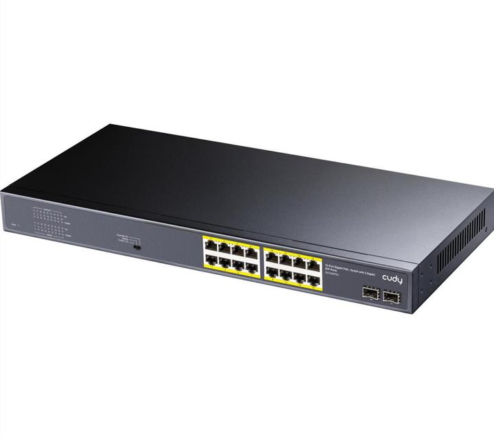 Actual product image Cudy GS1020PS2 network switch Gigabit Ethernet (10/100/1000) Power over Ethernet (PoE) Black (18 Ports)