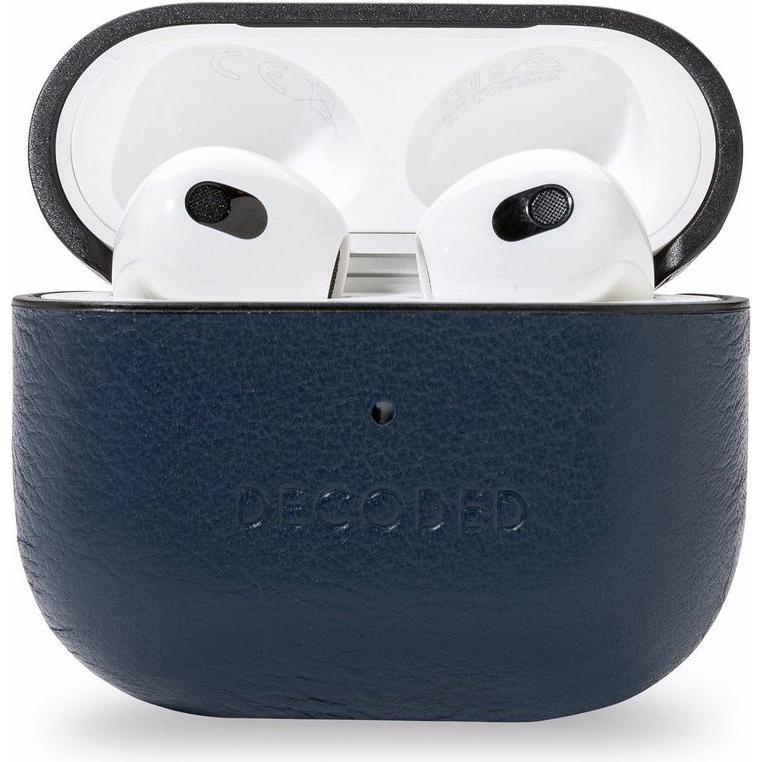 Decoded Leather AirCase für Apple Airpods 3G (Kopfhörer Hülle), Kopfhörertasche + Schutzhülle, Blau