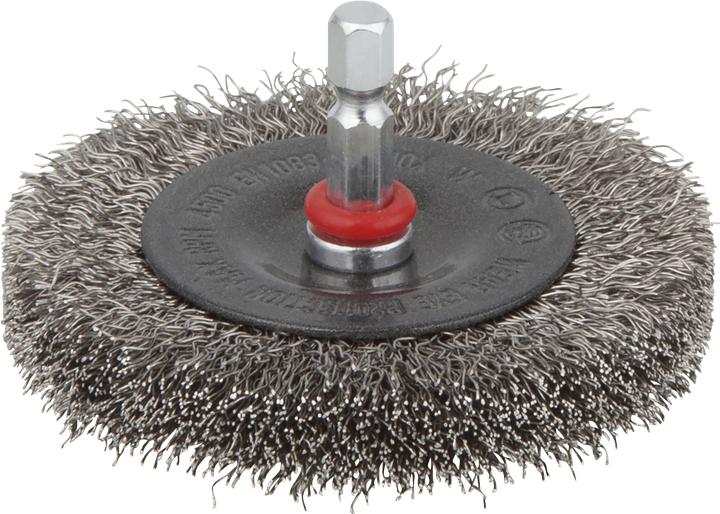 Produktbild wolfcraft 1 Edelstahldraht-Scheibenbürste ø75x12mm