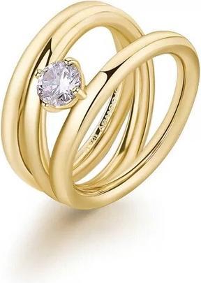 Immagine prodotto Brosway - Solid gold-plated ring with zircon Ribbon BBN46 - Circuit: 56 mm