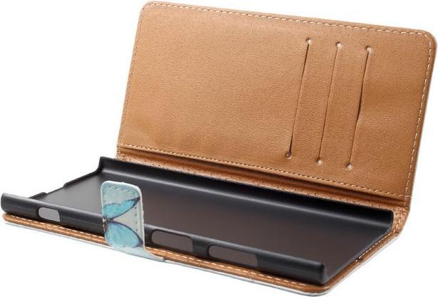 Produktbild MU Style Leder Bookcover Hülle mit Muster (Xperia XA1 Plus)