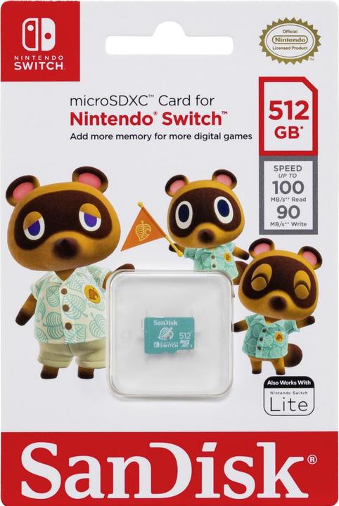 Image du produit SanDisk Nintendo Switch Card (512 Go, microSDXC, U1, UHS-I)
