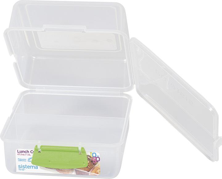 Actual product image Sistema Lunchbox Cube to go 3 compartments 14,5x15x9,6cm assorted colors
