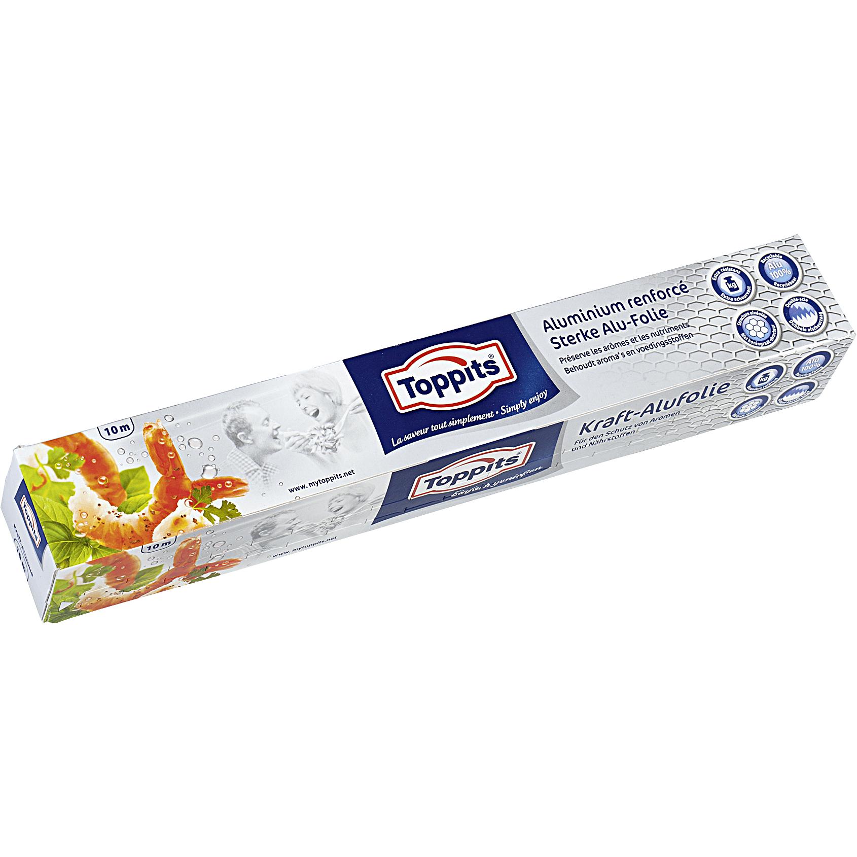 Toppits Alufolie, Lebensmittelverpackung, Silber