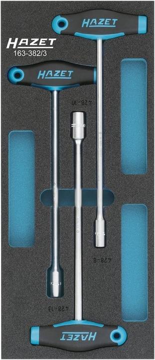 Produktbild HAZET Steckschlüssel Satz ∙ mit T-Griff 163-382/3 ∙ Aussen Sechskant Profil ∙ 8 ∙ 10 ∙ 13 ∙ Anzahl W…