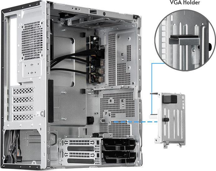 Produktbild Chieftec Bs-20b-Op Minitour Noir Sans Alim (Mini-ITX, mATX)
