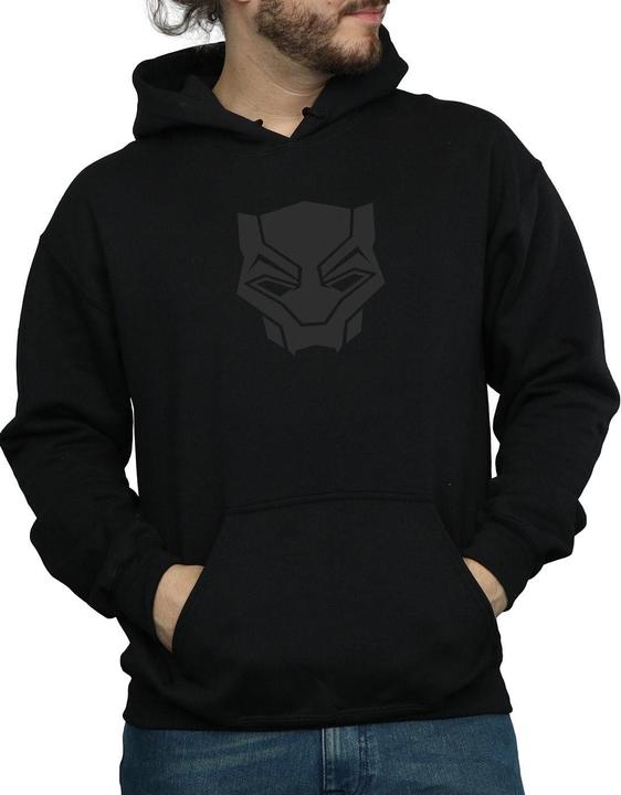 Actual product image Mens Black Panther Black On Black Hoodie (S)