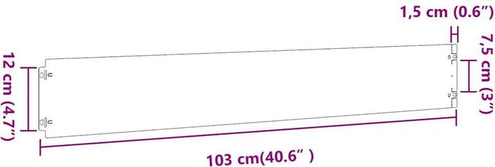 Produktbild vidaXL Rasenkante (103 cm)