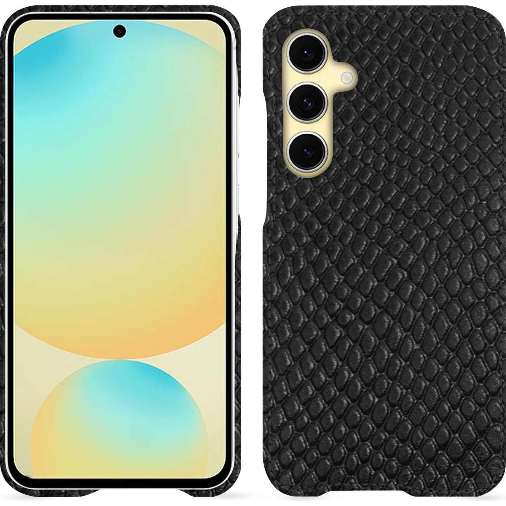 Thumbnail - Noreve Lederschutzhülle (Samsung Galaxy S24 FE), Smartphone Hülle, Schwarz