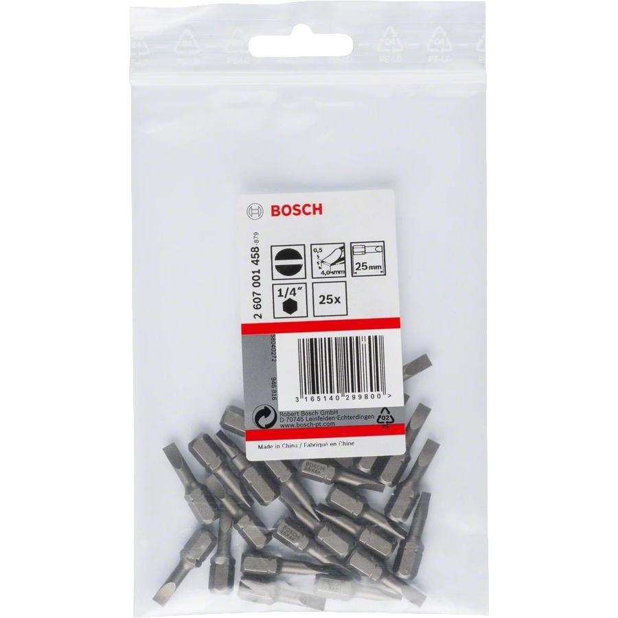 Thumbnail - Bosch Professional Zubehör, Bits, Schrauberbit Extra-Hart S 0,5 x 4,0, 25 mm, 25er-Pack (4 mm)