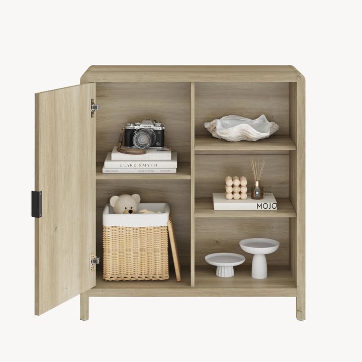 Image du produit En.Casa Kommode Lukkodso 82x75x30 cm Eicheoptik, mittelhell (75 x 30 x 82 cm)